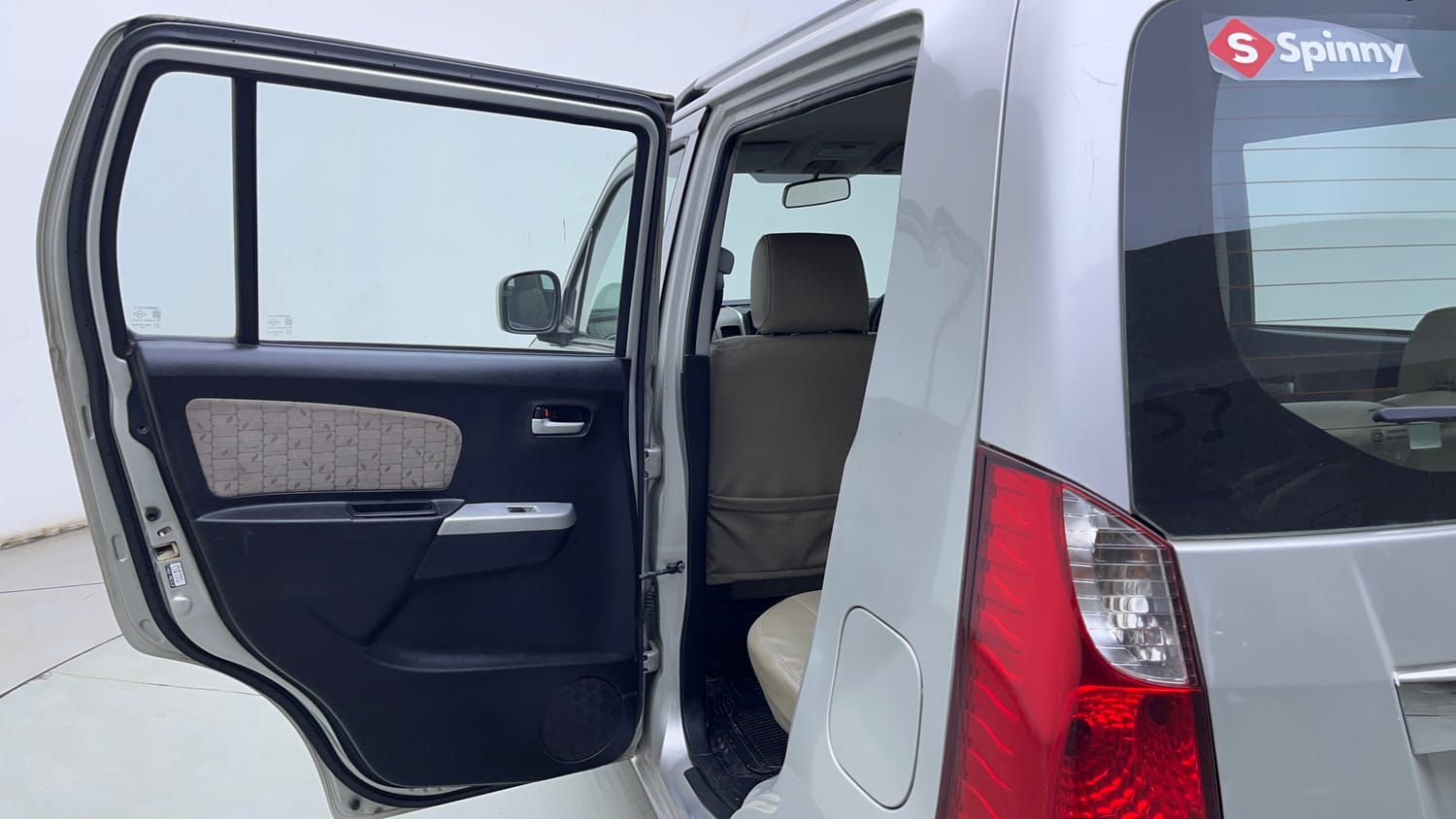Used 2014 Maruti Suzuki Wagon R VXI Petrol Manual interior LEFT REAR DOOR OPEN VIEW
