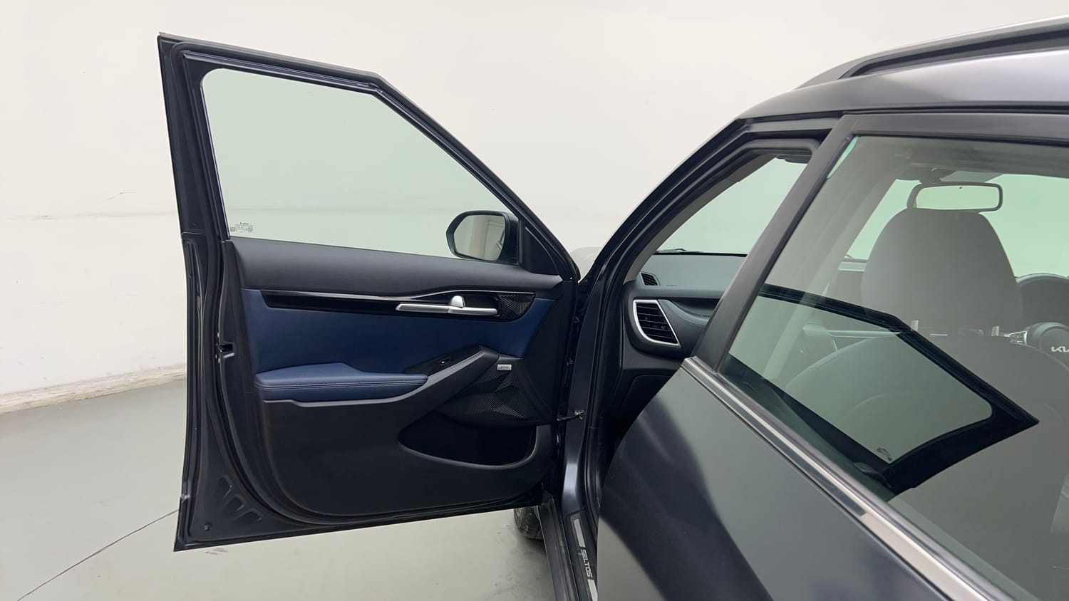 Used 2022 Kia Seltos X Line 1.4 DCT Petrol Automatic interior LEFT FRONT DOOR OPEN VIEW