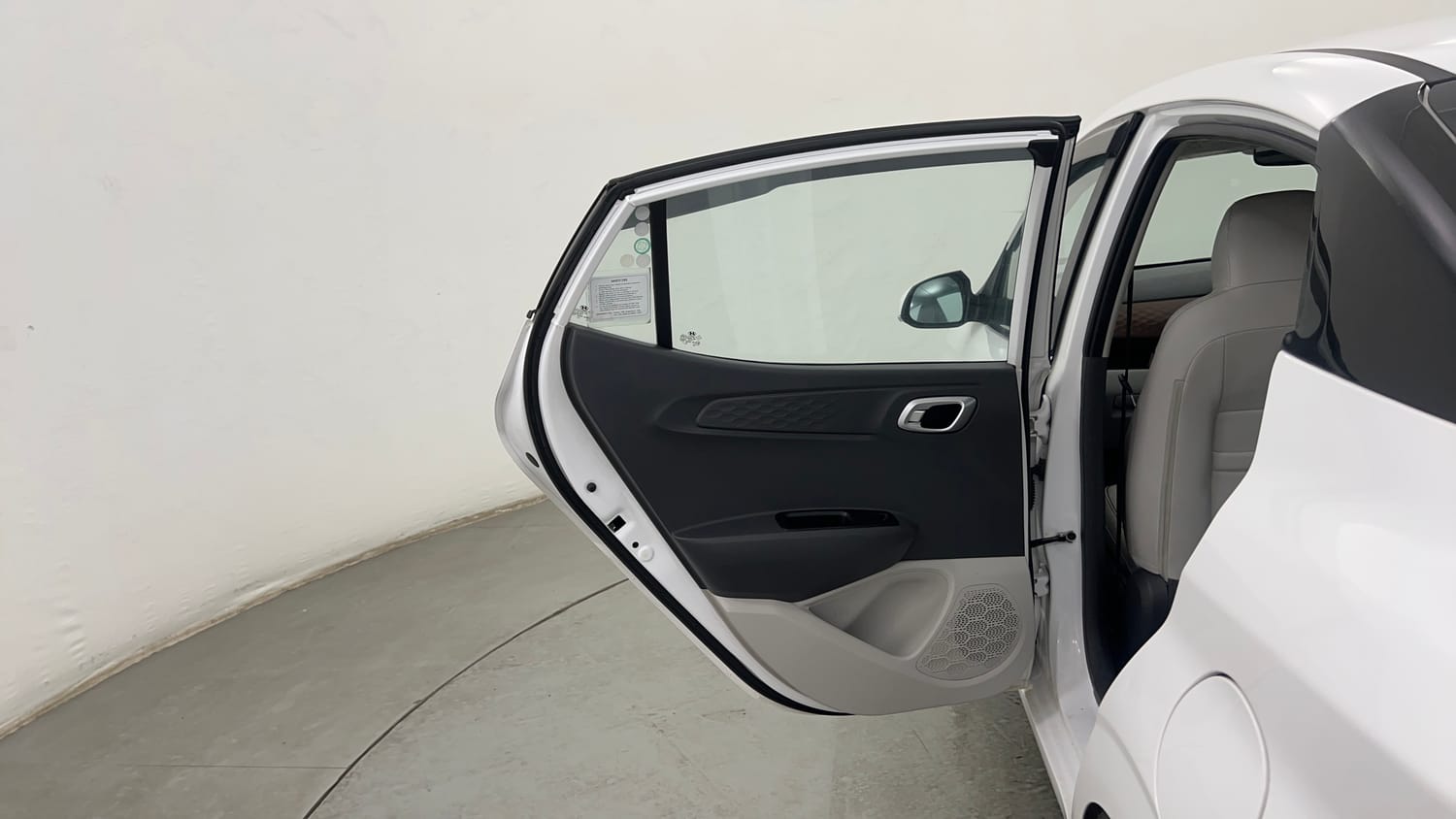 Used 2023 Hyundai Aura SX 1.2 CNG Cng Manual interior LEFT REAR DOOR OPEN VIEW