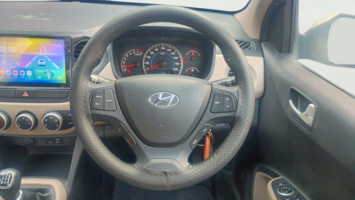 Used 2016 Hyundai Grand i10 Sportz 1.2 Kappa VTVT Petrol Manual interior STEERING VIEW