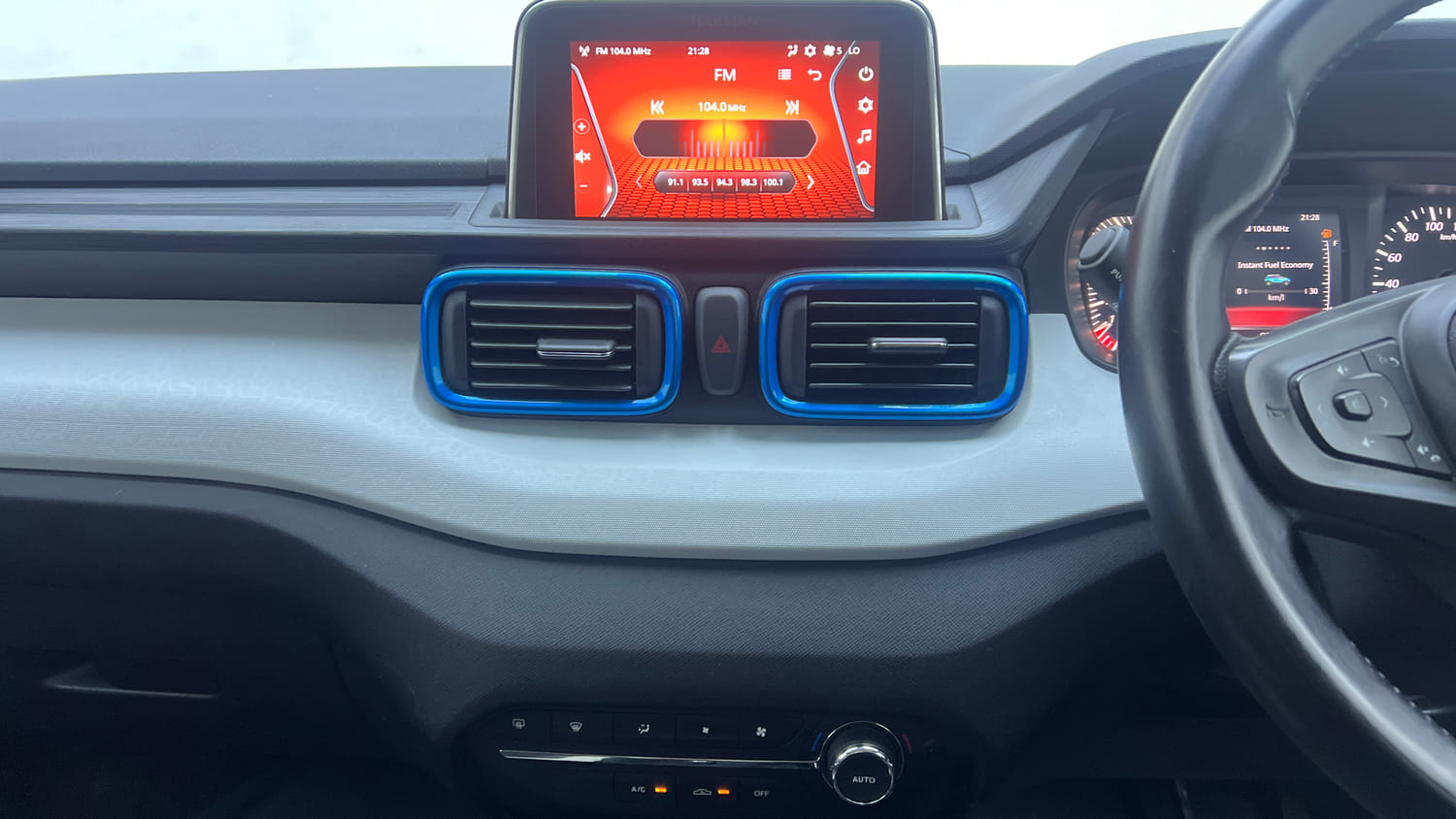 Used 2022 Tata Punch Creative AMT Petrol Automatic interior MUSIC SYSTEM & AC CONTROL VIEW