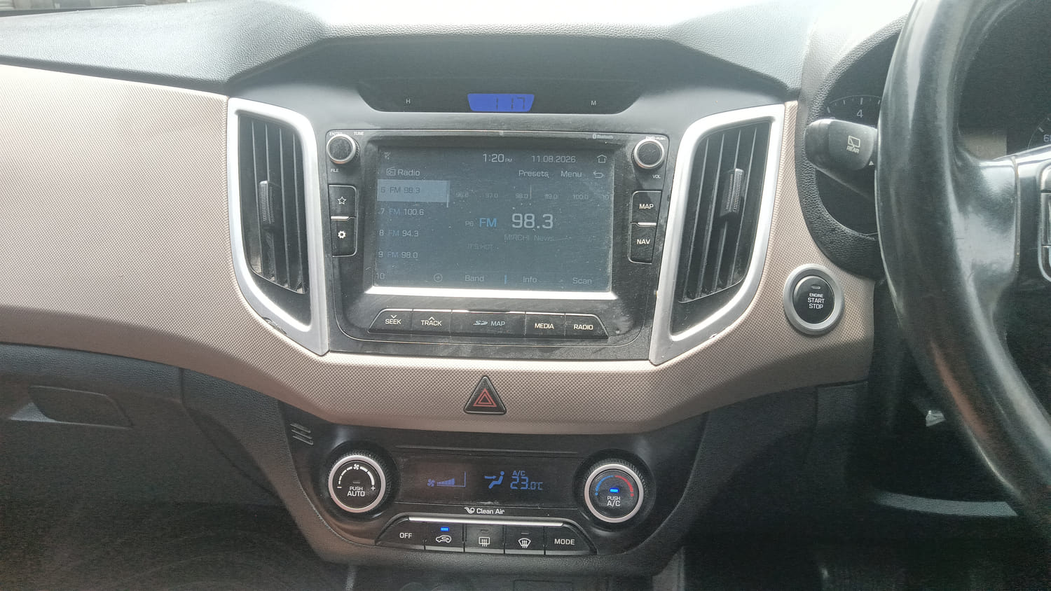 Used 2018 Hyundai Creta SX 1.6 AT Petrol Petrol Automatic interior MUSIC SYSTEM & AC CONTROL VIEW