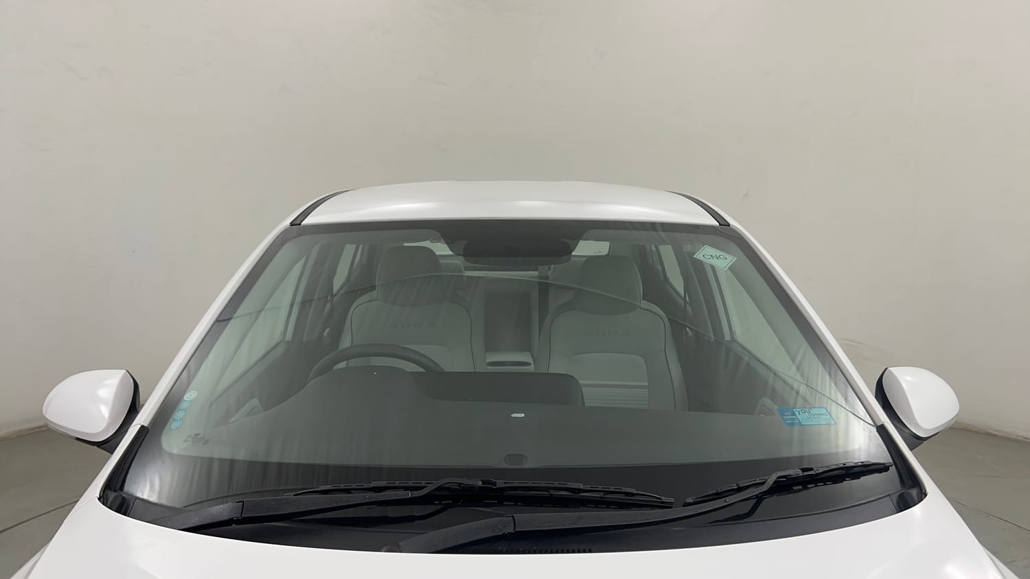 Used 2023 Hyundai Aura SX 1.2 CNG Cng Manual exterior FRONT WINDSHIELD VIEW