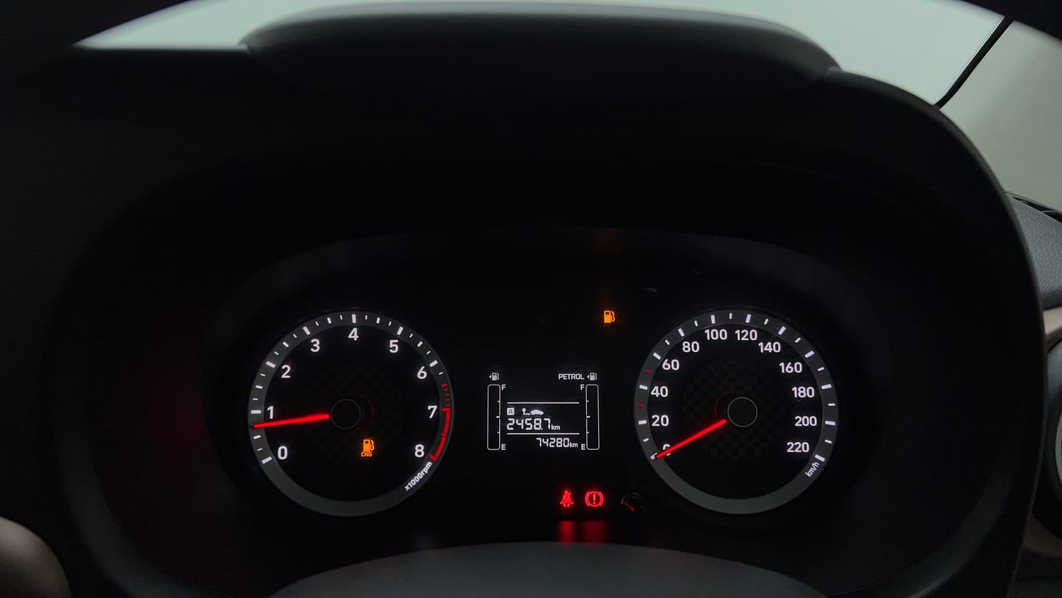Used 2021 Hyundai Aura S 1.2 CNG Cng Manual interior CLUSTERMETER VIEW