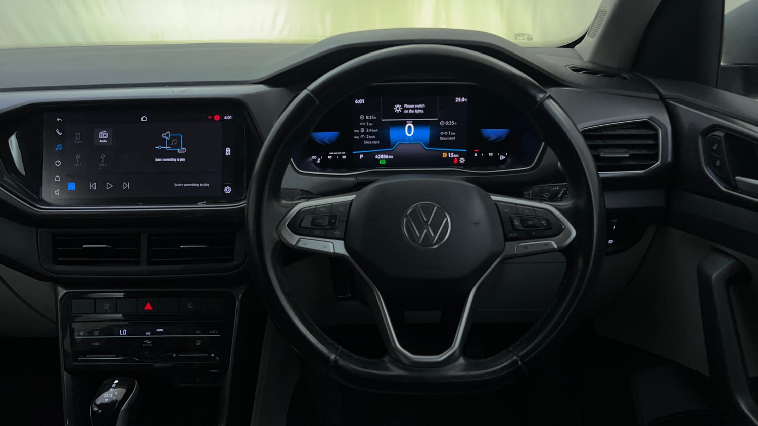 Used 2023 Volkswagen Taigun Topline 1.0 TSI AT Petrol Automatic interior STEERING VIEW