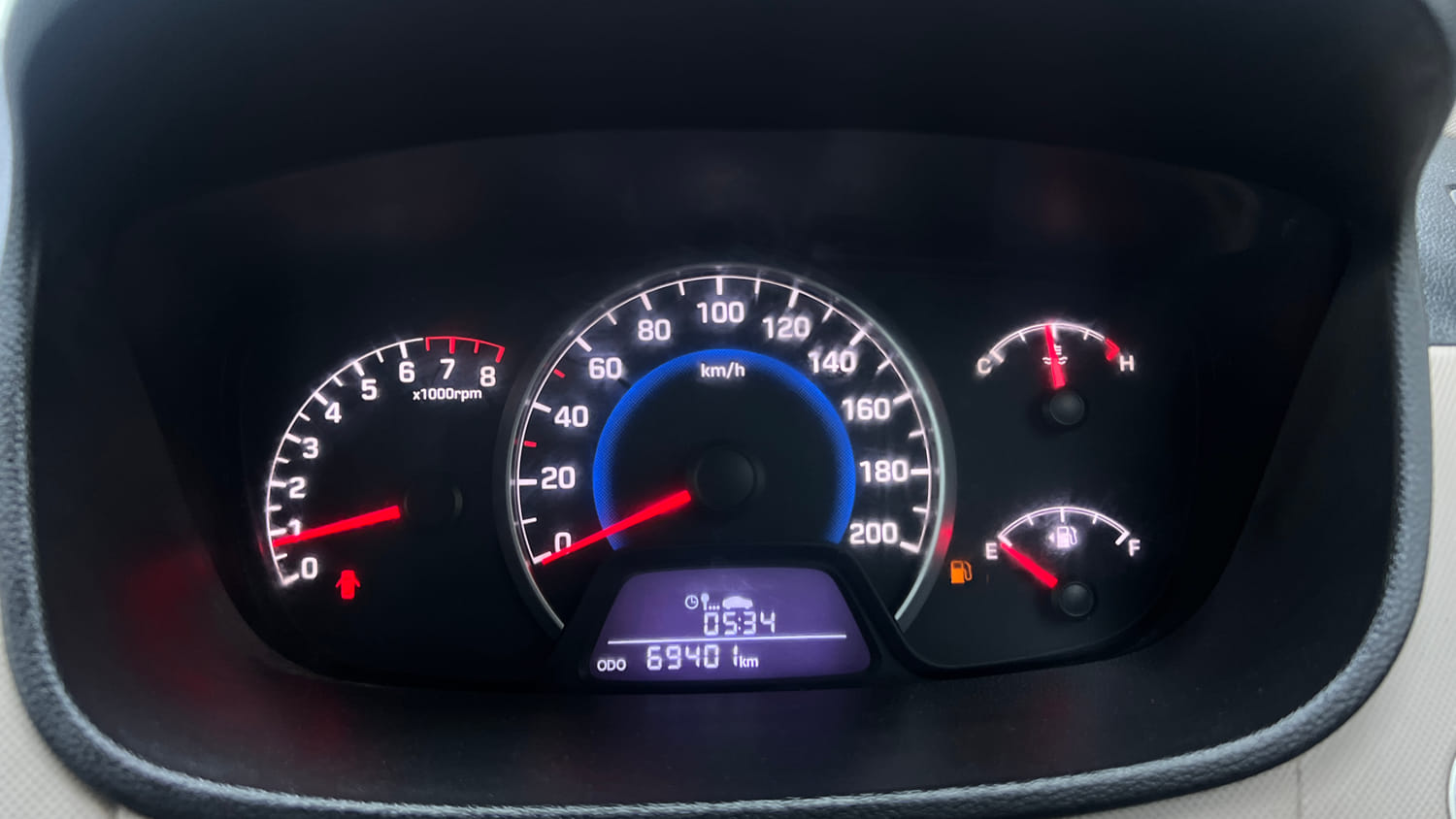 Used 2013 Hyundai Grand i10 Asta 1.2 Kappa VTVT Petrol Manual interior CLUSTERMETER VIEW