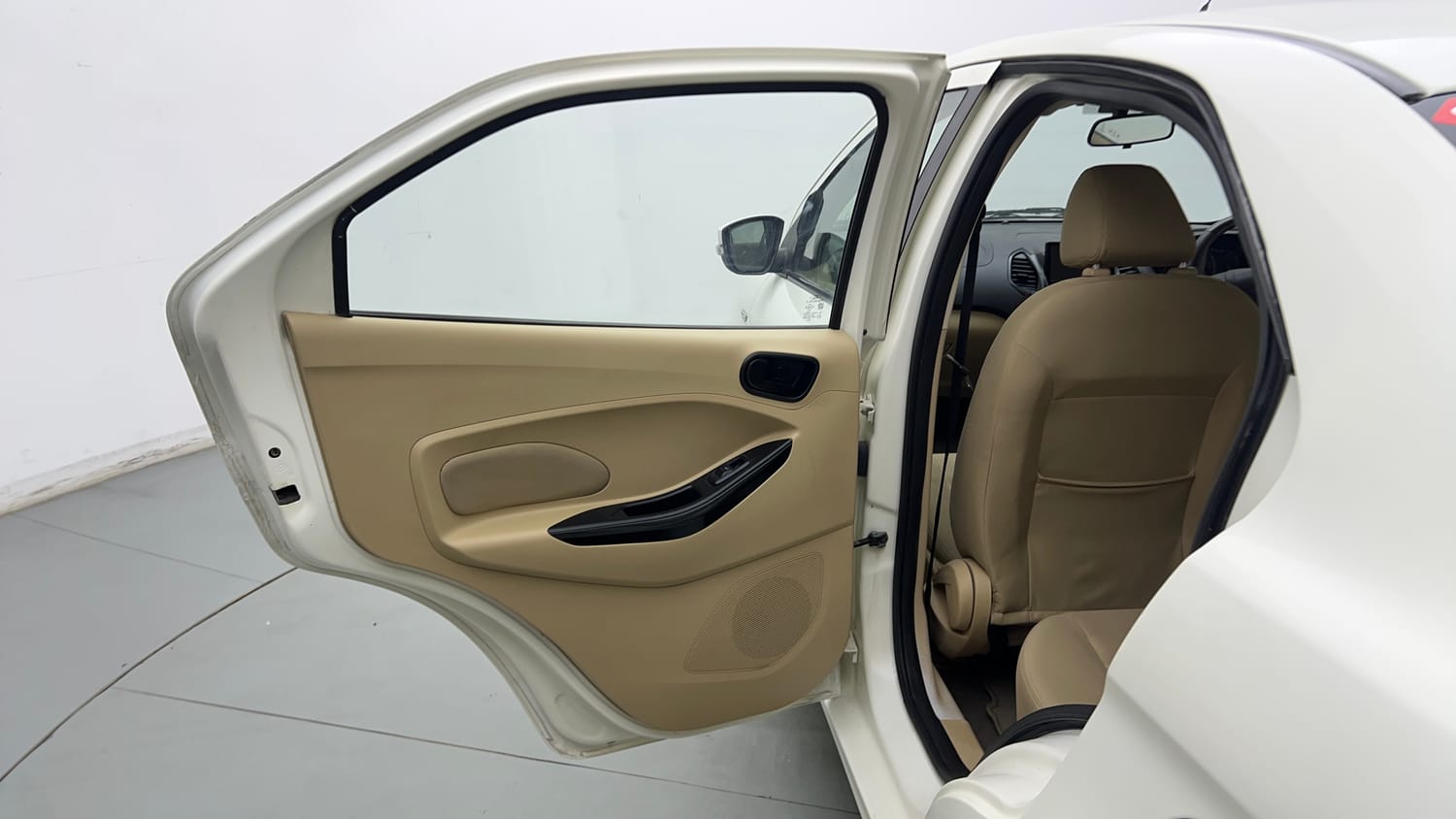 Used 2021 Ford Figo Aspire Titanium Plus 1.2 Ti-VCT Petrol Manual interior LEFT REAR DOOR OPEN VIEW