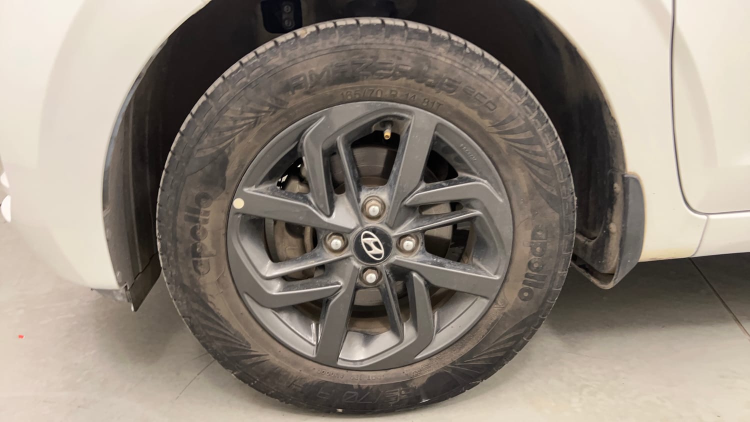 Used 2020 Hyundai Grand i10 Nios Sportz 1.2 Kappa VTVT Petrol Manual tyres LEFT FRONT TYRE RIM VIEW