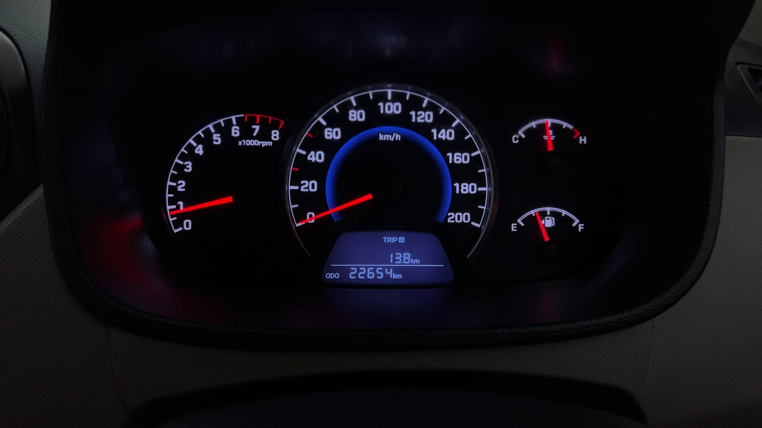 Used 2016 Hyundai Grand i10 Sportz 1.2 Kappa VTVT Petrol Manual interior CLUSTERMETER VIEW