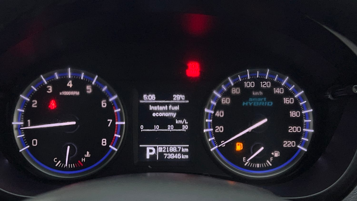 Used 2021 Maruti Suzuki S-Cross Alpha AT Petrol Automatic interior CLUSTERMETER VIEW