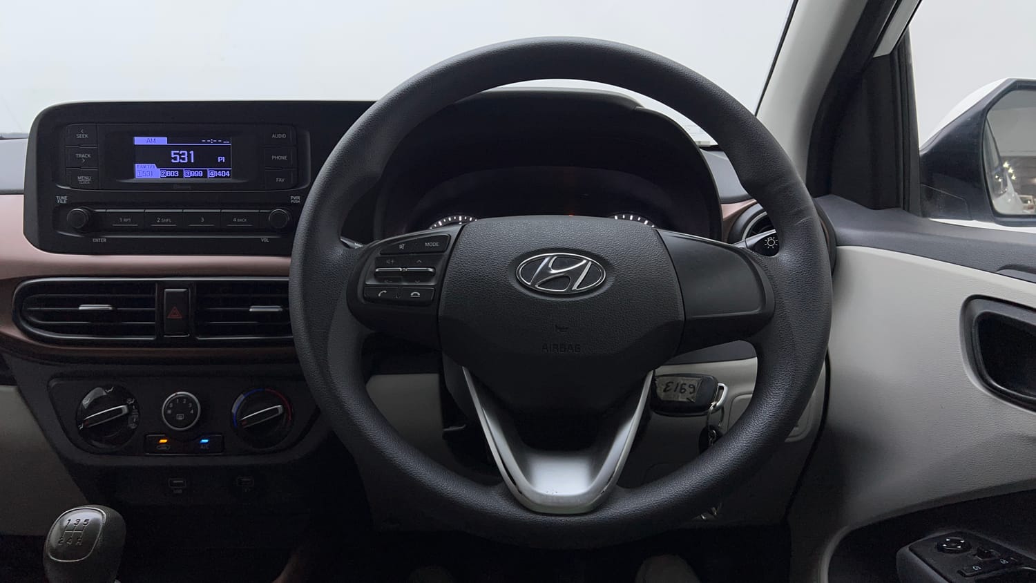 Used 2021 Hyundai Aura S 1.2 CNG Cng Manual interior STEERING VIEW