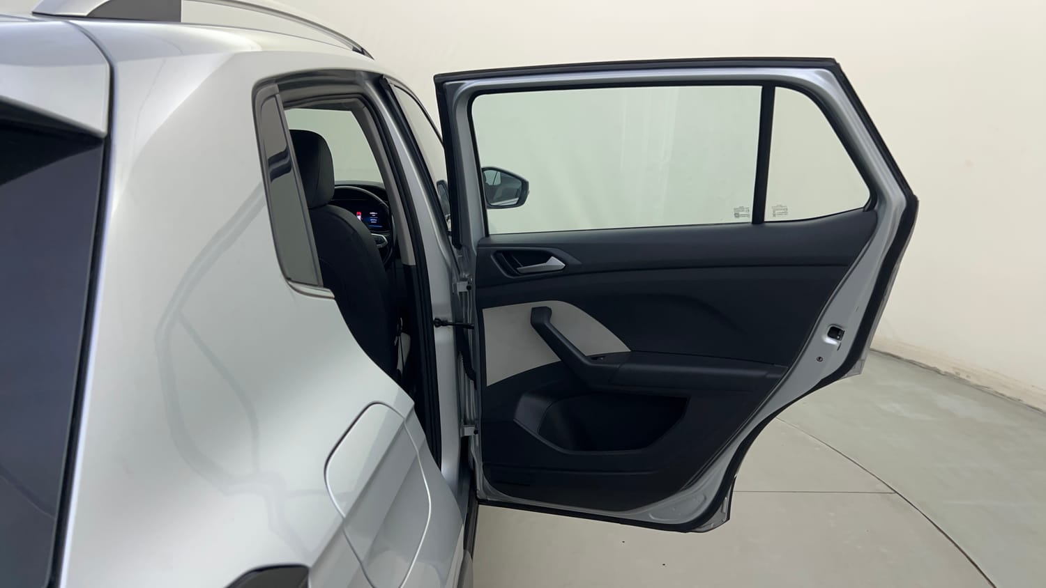 Used 2023 Volkswagen Taigun Topline 1.0 TSI AT Petrol Automatic interior RIGHT REAR DOOR OPEN VIEW