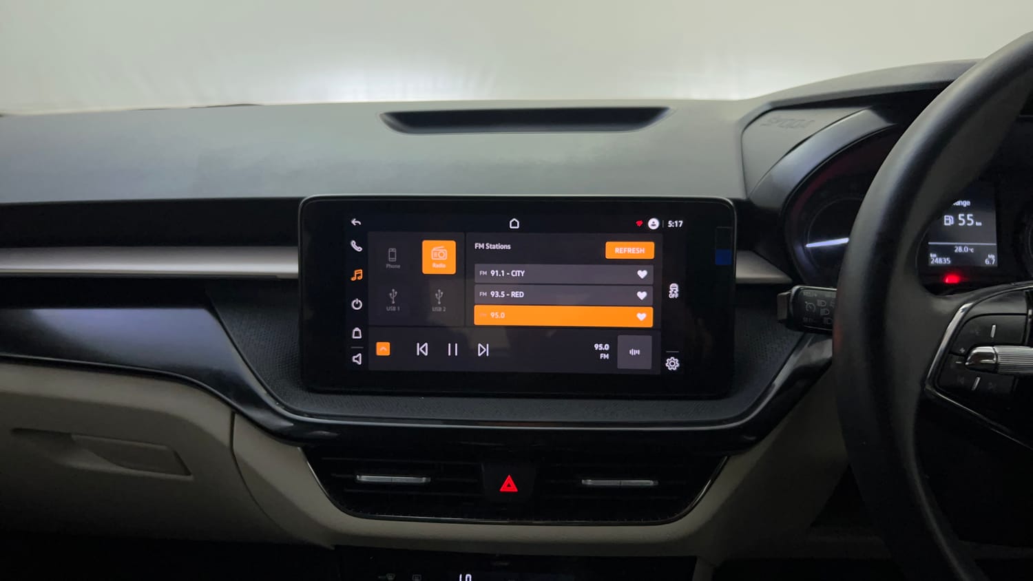 Used 2024 Skoda Slavia Ambition 1.0L TSI MT Petrol Manual top_features Integrated (in-dash) music system