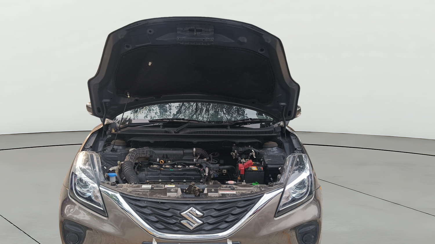 Used 2021 Maruti Suzuki Baleno Delta Petrol Manual engine ENGINE & BONNET OPEN FRONT VIEW