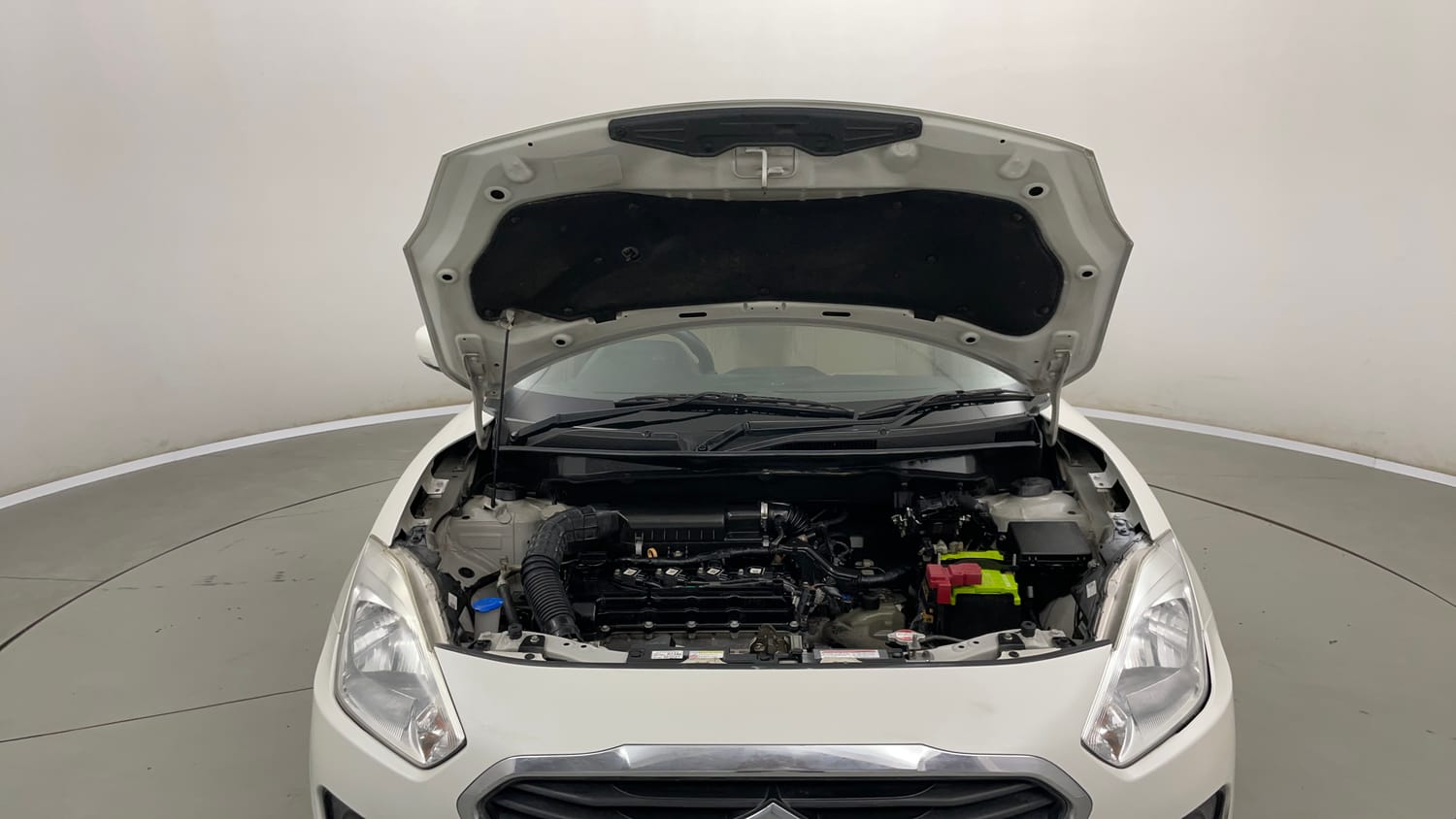 Used 2019 Maruti Suzuki Dzire VXi AMT Petrol Automatic engine ENGINE & BONNET OPEN FRONT VIEW