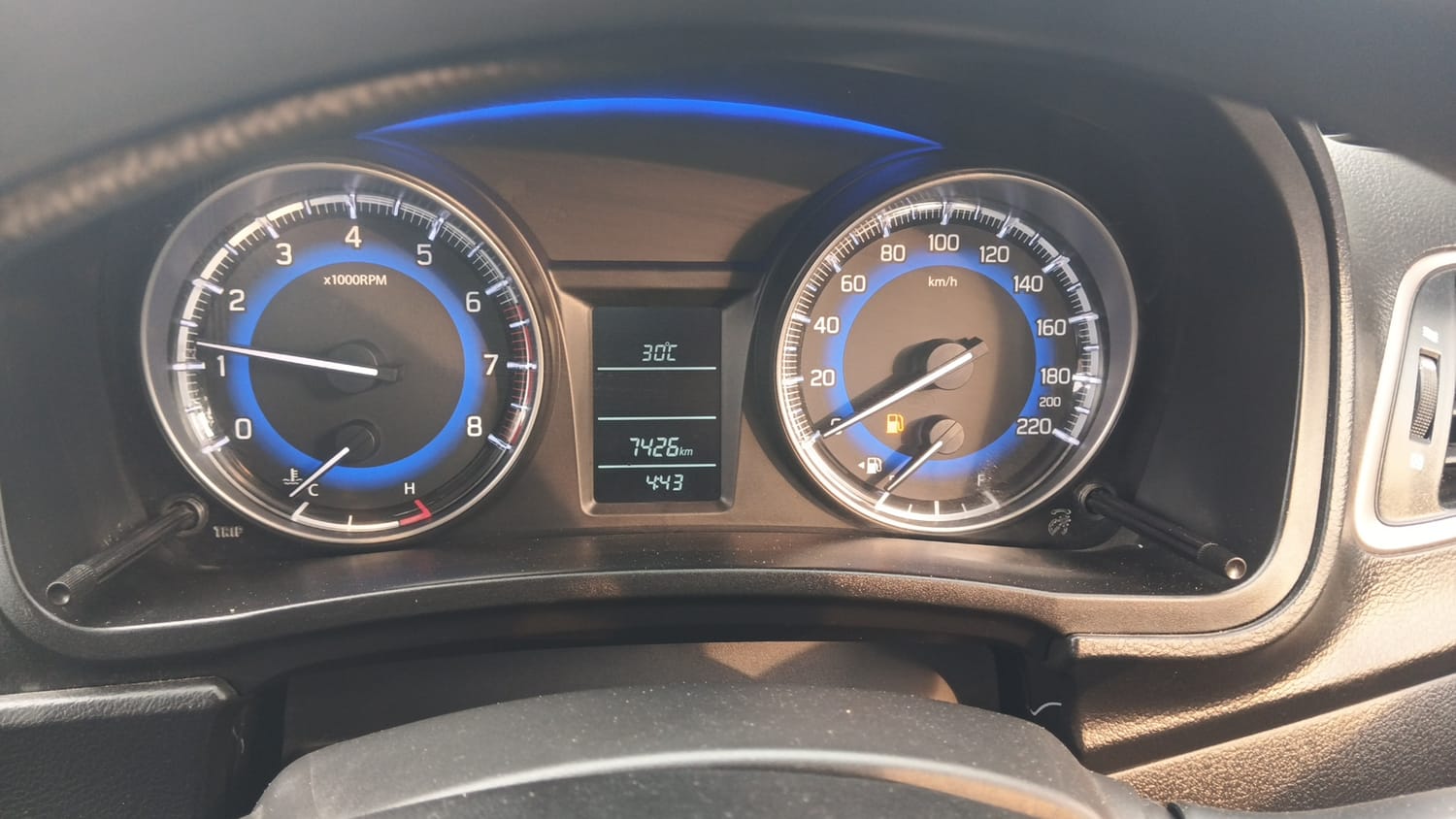 Used 2021 Maruti Suzuki Baleno Delta Petrol Manual interior CLUSTERMETER VIEW