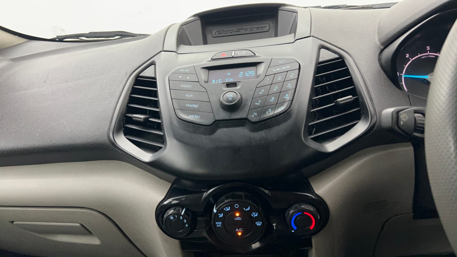 Used 2017 Ford EcoSport Trend 1.5L TDCi Diesel Manual interior MUSIC SYSTEM & AC CONTROL VIEW