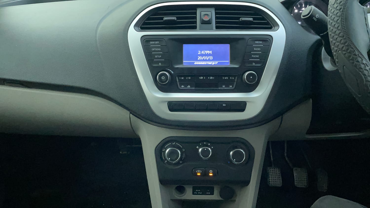 Used 2016 Tata Tiago Revotron XT Petrol Manual interior MUSIC SYSTEM & AC CONTROL VIEW