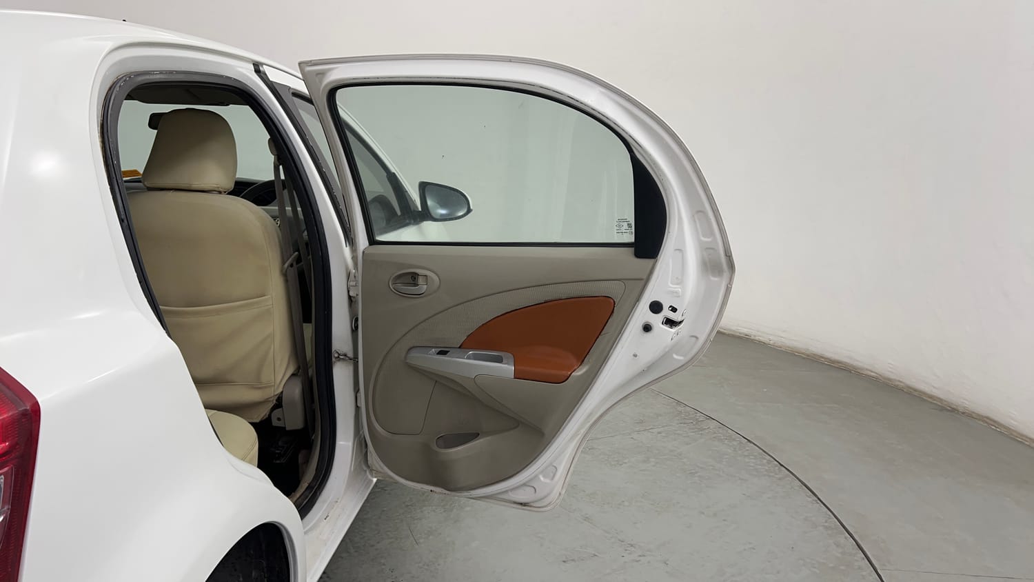 Used 2014 Toyota Etios Liva GD Diesel Manual interior RIGHT REAR DOOR OPEN VIEW