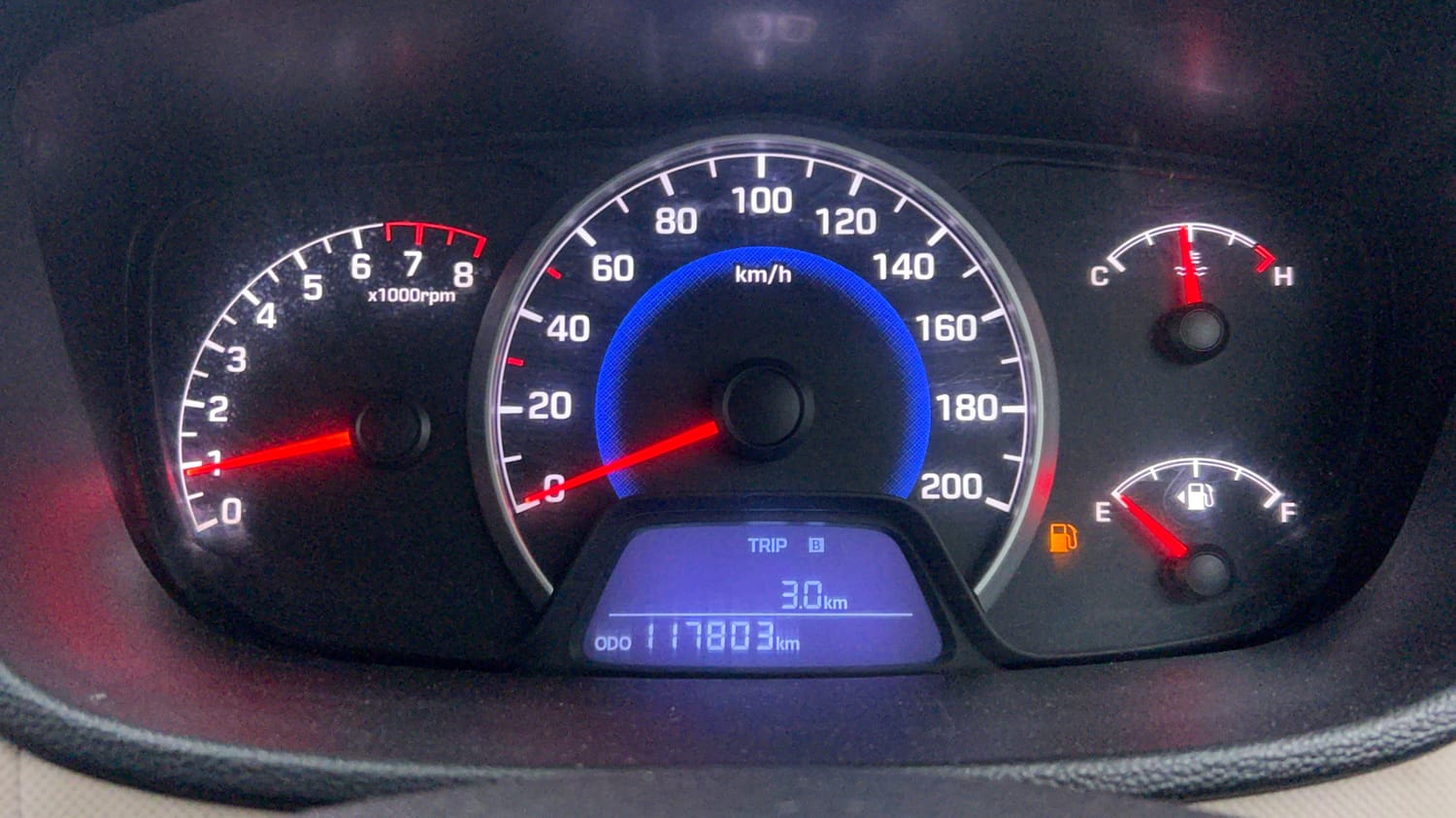 Used 2016 Hyundai Grand i10 Magna 1.2 Kappa VTVT Petrol Manual interior CLUSTERMETER VIEW