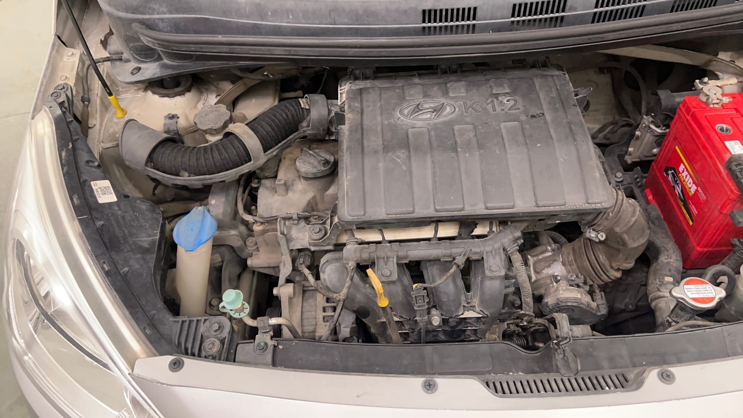 Used 2014 Hyundai Grand i10 Sportz 1.2 Kappa VTVT Petrol Manual engine ENGINE RIGHT SIDE VIEW