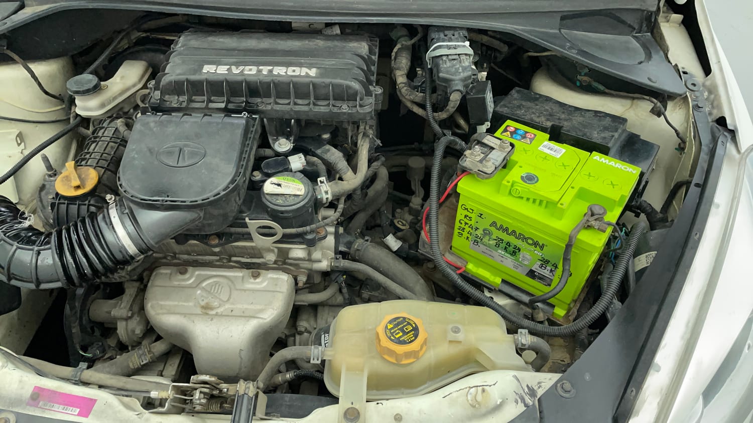 Used 2016 Tata Tiago Revotron XT Petrol Manual engine ENGINE LEFT SIDE VIEW