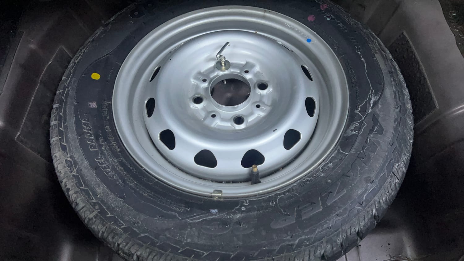 Used 2018 Tata Tiago Revotron XZA Petrol Automatic tyres SPARE TYRE VIEW