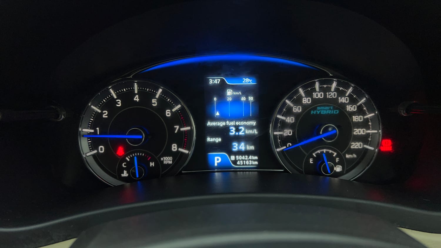 Used 2022 Maruti Suzuki Ciaz Alpha 1.5 AT Petrol Automatic interior CLUSTERMETER VIEW
