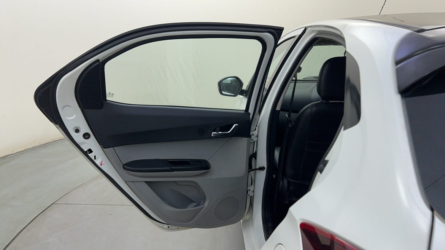 Used 2020 Tata Tiago XZA Plus Dual Tone Petrol Automatic interior LEFT REAR DOOR OPEN VIEW