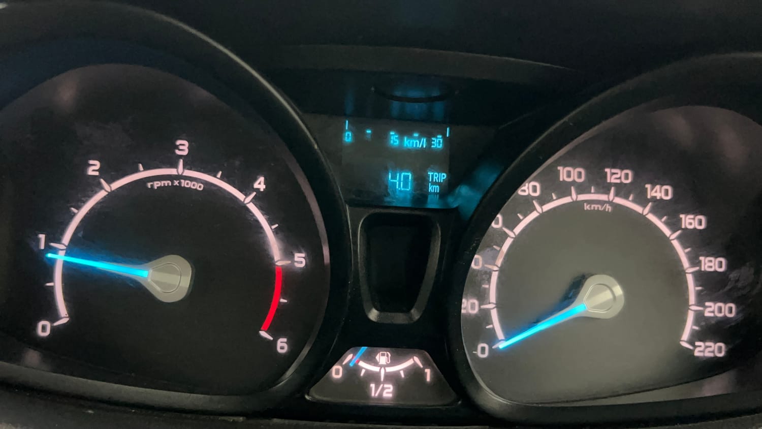 Used 2017 Ford EcoSport Trend 1.5L TDCi Diesel Manual interior CLUSTERMETER VIEW