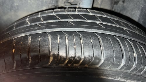 Used 2023 Tata Punch Adventure Rhythm Pack MT Petrol Manual tyres LEFT FRONT TYRE TREAD VIEW