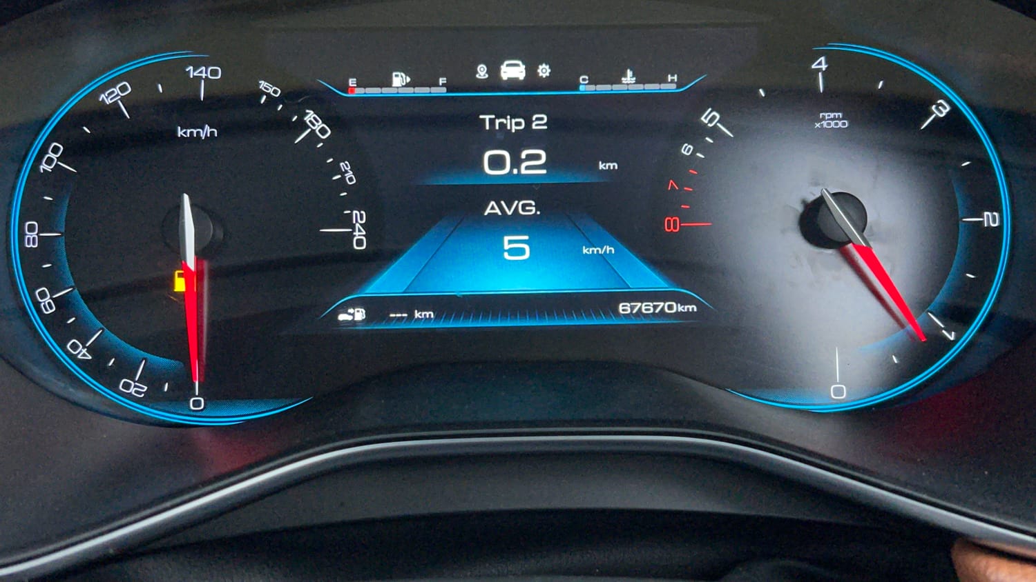 Used 2021 MG Motors Hector Plus Sharp 2.0 Diesel Turbo MT 6-STR Diesel Manual interior CLUSTERMETER VIEW