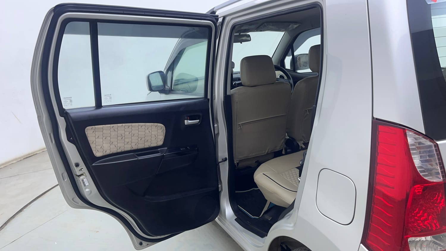 Used 2019 Maruti Suzuki Wagon R 1.0 VXI AMT (O) Petrol Automatic interior LEFT REAR DOOR OPEN VIEW
