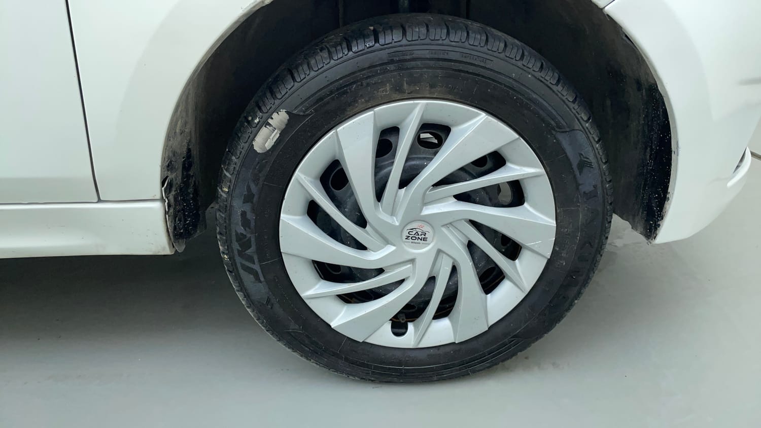 Used 2016 Tata Tiago Revotron XT Petrol Manual tyres RIGHT FRONT TYRE RIM VIEW