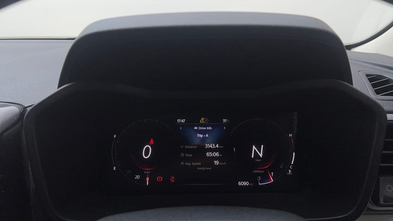 Used 2025 Mahindra XUV 3XO AX5 1.2 Petrol Petrol Manual interior CLUSTERMETER VIEW