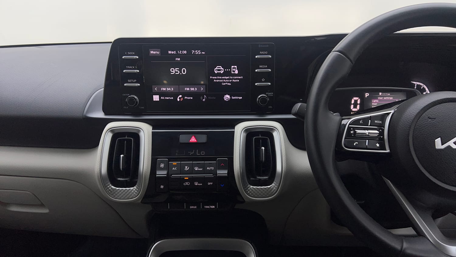 Used 2023 Kia Sonet HTX 1.0 DCT Petrol Automatic interior MUSIC SYSTEM & AC CONTROL VIEW