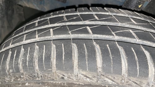 Used 2024 Renault Kwid RXT 1.0L Petrol Manual tyres LEFT FRONT TYRE TREAD VIEW