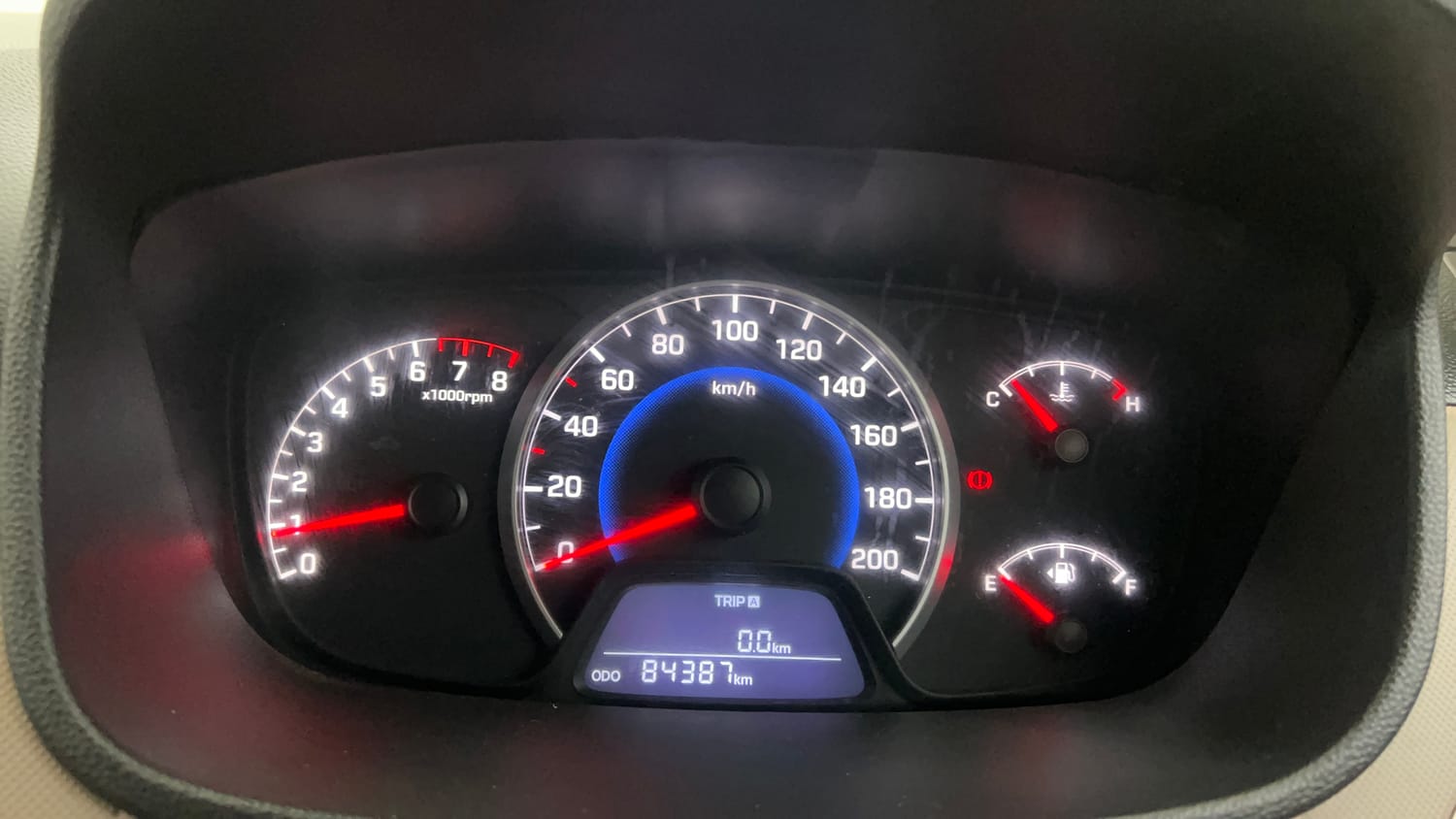 Used 2013 Hyundai Grand i10 Asta 1.2 Kappa VTVT (O) Petrol Manual interior CLUSTERMETER VIEW