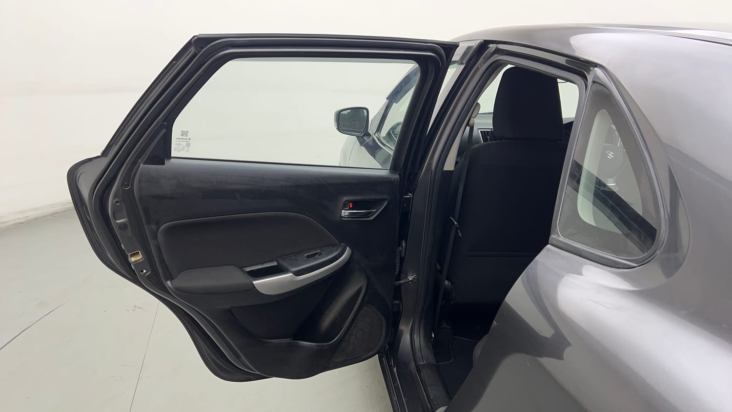 Used 2017 Maruti Suzuki Baleno Delta 1.2 Petrol Manual interior LEFT REAR DOOR OPEN VIEW