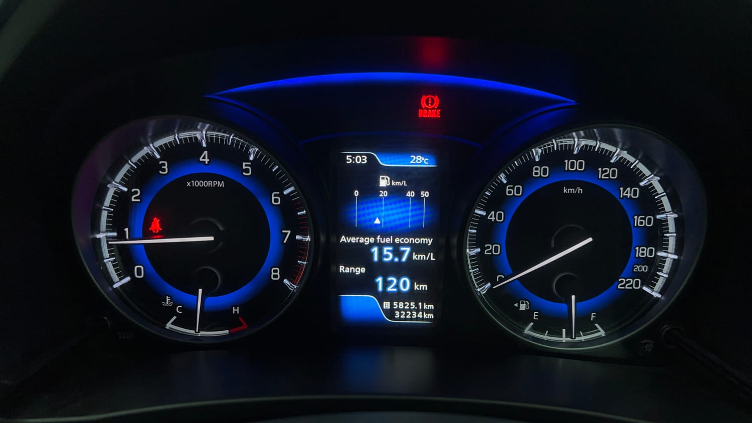 Used 2018 Maruti Suzuki Baleno Alpha 1.2 Petrol Manual interior CLUSTERMETER VIEW