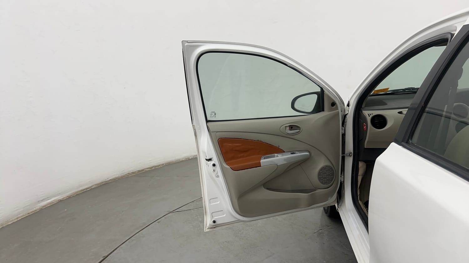 Used 2014 Toyota Etios Liva GD Diesel Manual interior LEFT FRONT DOOR OPEN VIEW