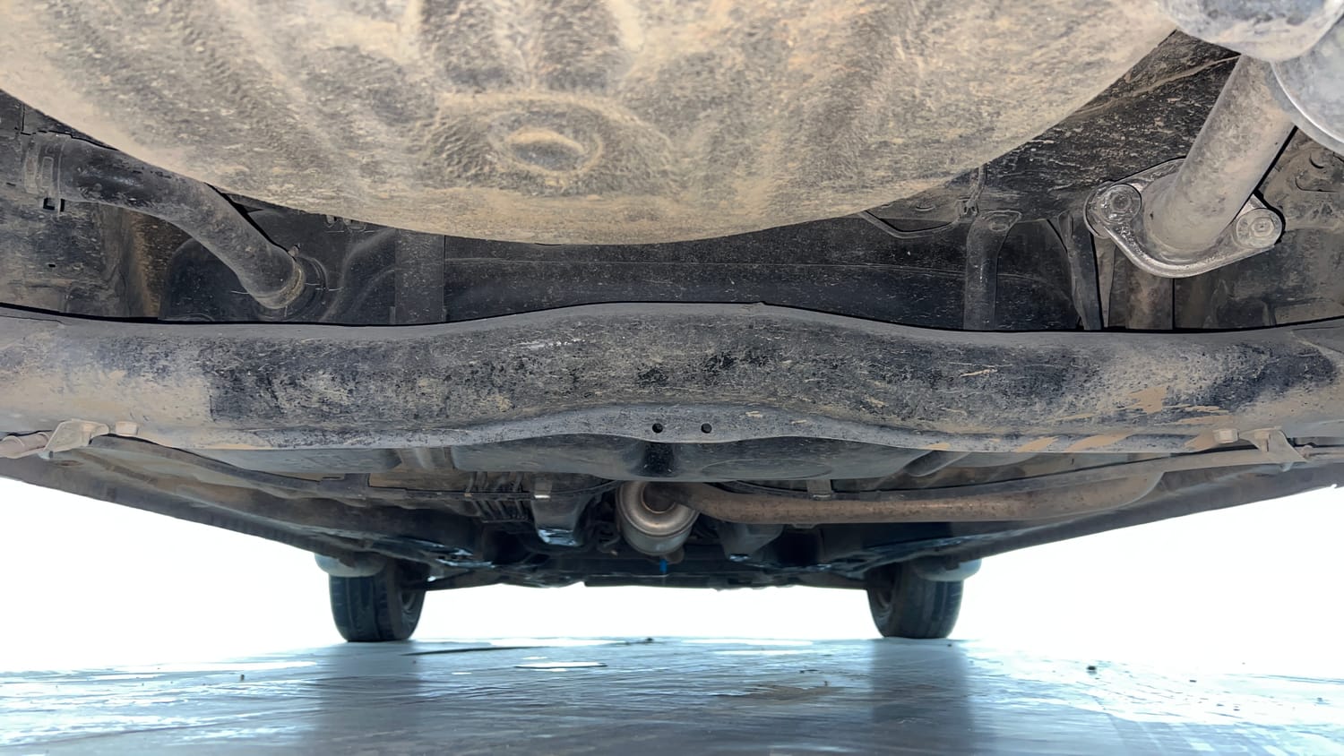 Used 2013 Honda Brio S MT Petrol Manual extra REAR UNDERBODY VIEW (TAKEN FROM REAR)