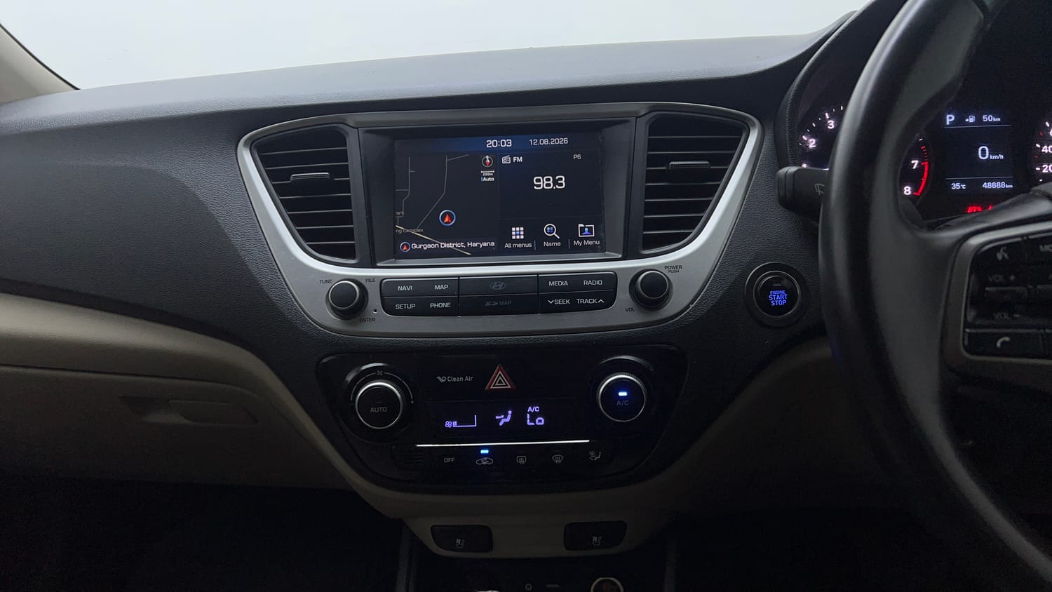 Used 2017 Hyundai Verna SX (O) 1.6 VTVT AT Petrol Automatic interior MUSIC SYSTEM & AC CONTROL VIEW