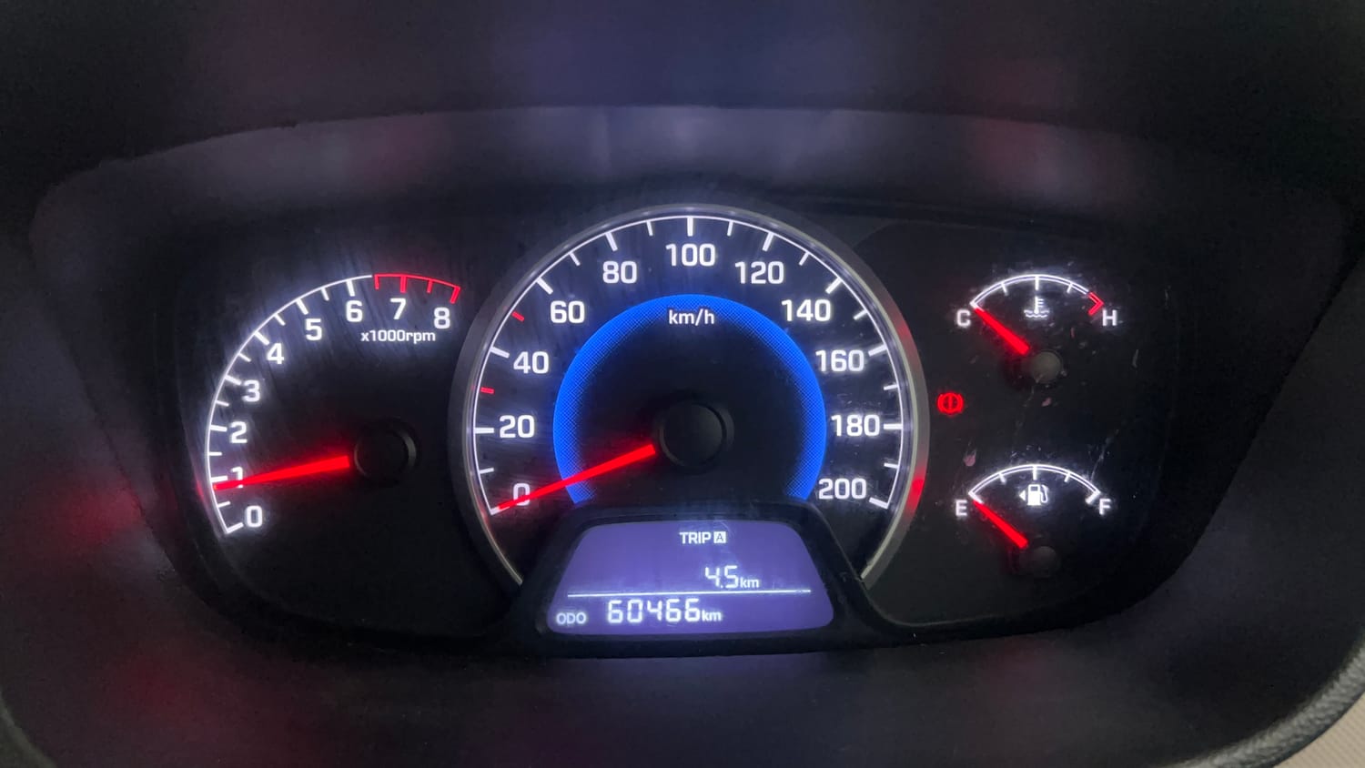 Used 2014 Hyundai Grand i10 Sportz 1.2 Kappa VTVT Petrol Manual interior CLUSTERMETER VIEW