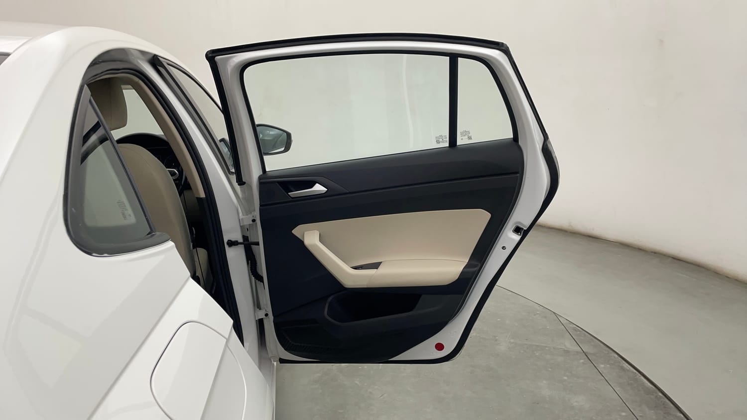 Used 2023 Volkswagen Virtus Highline 1.0 TSI MT Petrol Manual interior RIGHT REAR DOOR OPEN VIEW