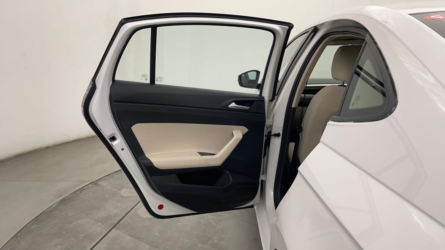 Used 2023 Volkswagen Virtus Highline 1.0 TSI MT Petrol Manual interior LEFT REAR DOOR OPEN VIEW