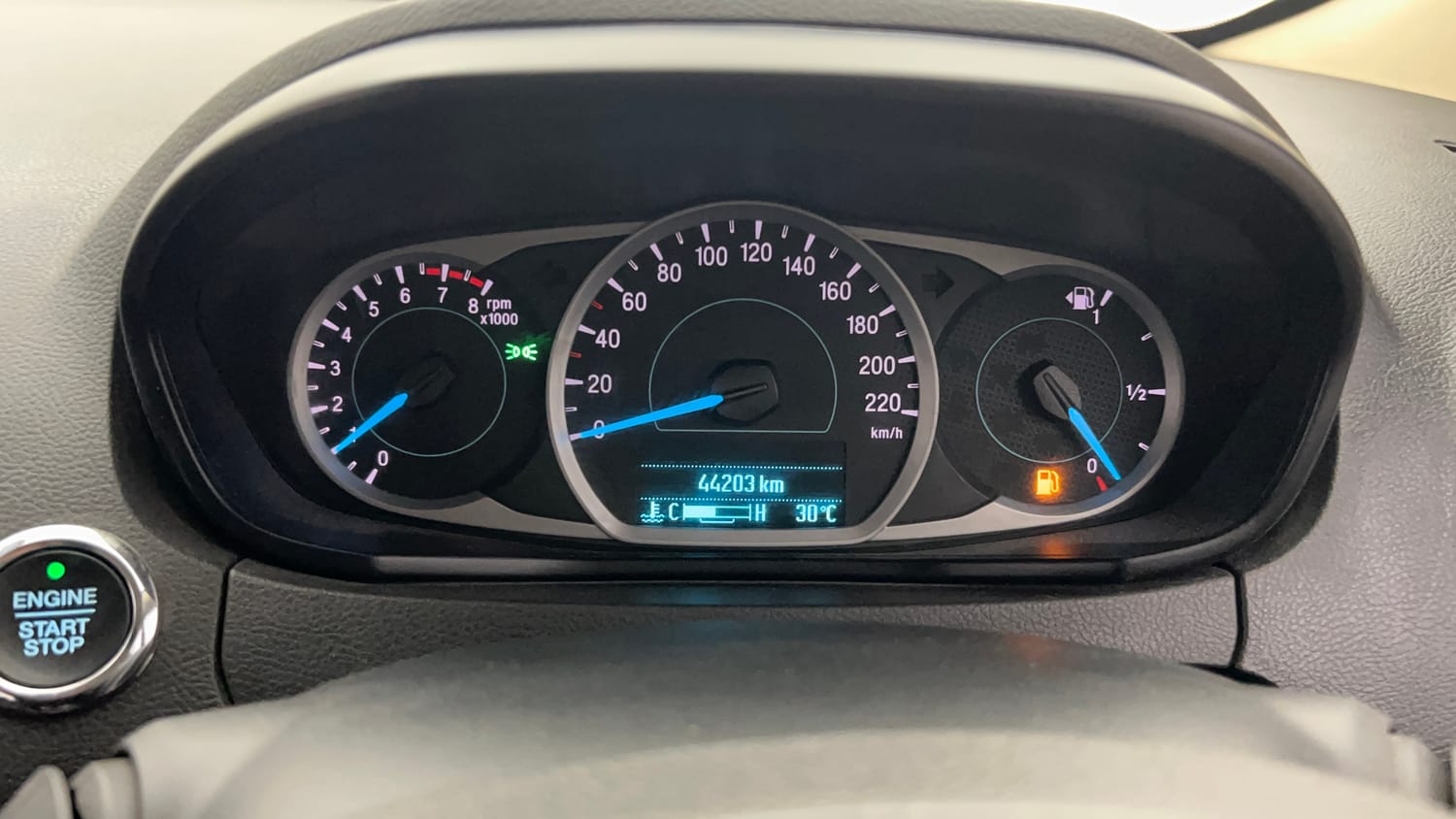 Used 2019 Ford Figo Aspire Titanium Plus 1.2 Ti-VCT Petrol Manual interior CLUSTERMETER VIEW