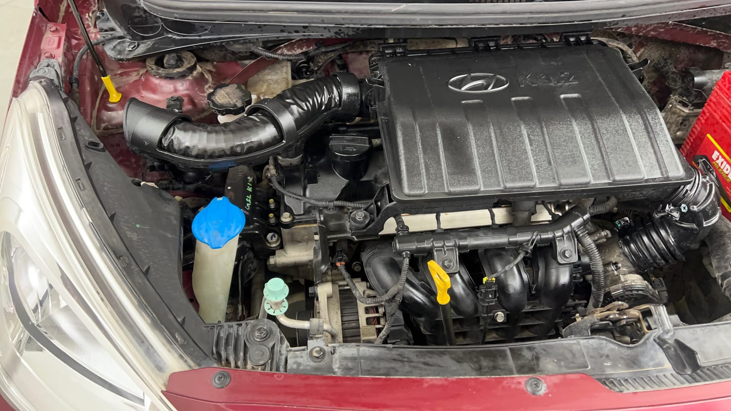 Used 2013 Hyundai Grand i10 Asta 1.2 Kappa VTVT (O) Petrol Manual engine ENGINE RIGHT SIDE VIEW