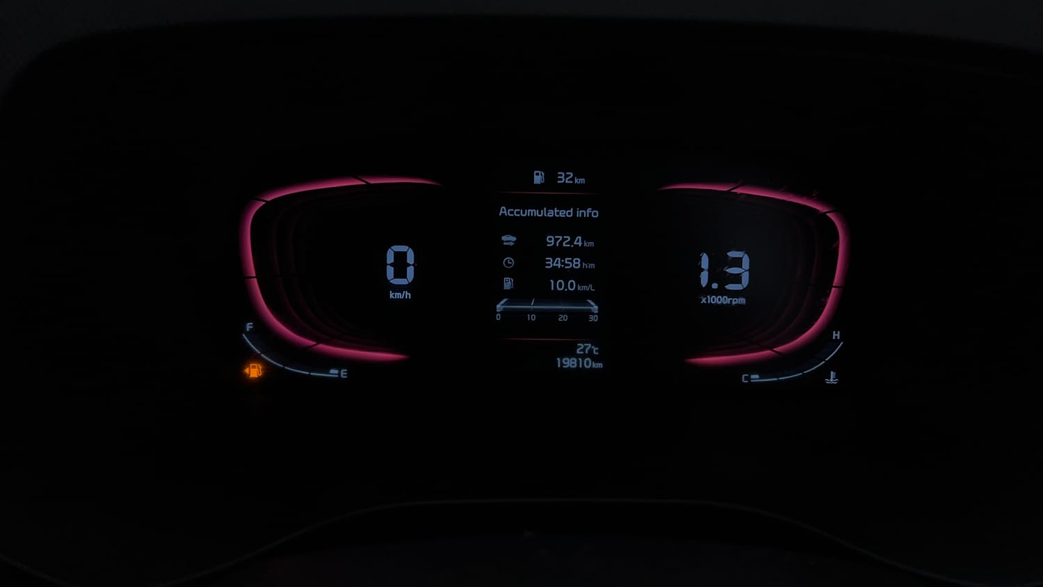 Used 2022 Kia Carens Prestige Plus 1.4 Petrol MT 7 STR Petrol Manual interior CLUSTERMETER VIEW