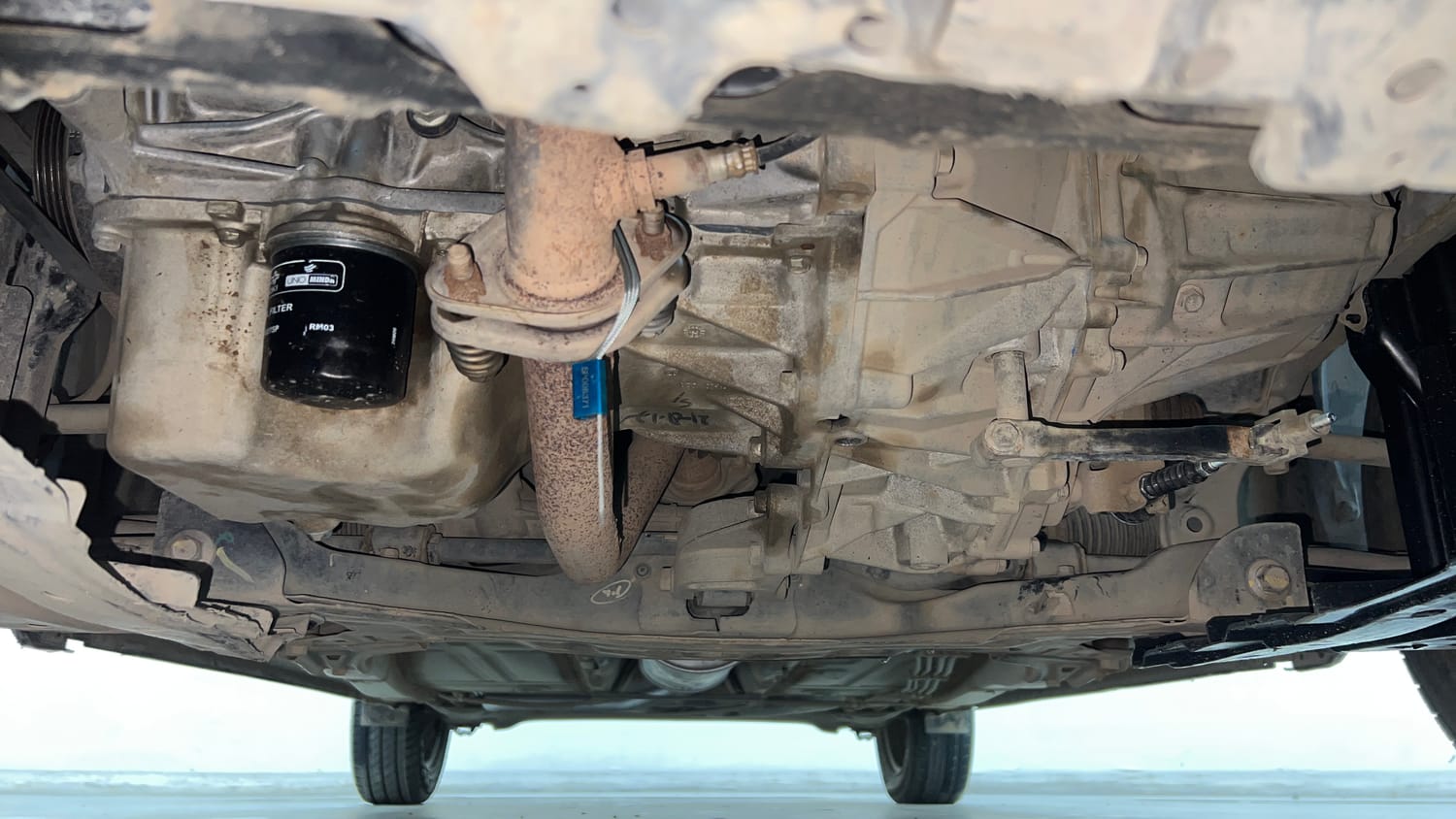 Used 2017 Maruti Suzuki Baleno Delta 1.2 Petrol Manual extra FRONT LEFT UNDERBODY VIEW